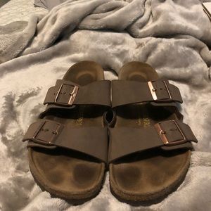 Mocha birkenstocks 41